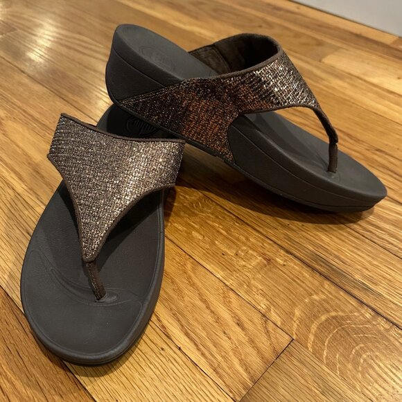 Fitflop Lulu Copper Superglitz Brand New - Picture 2 of 6